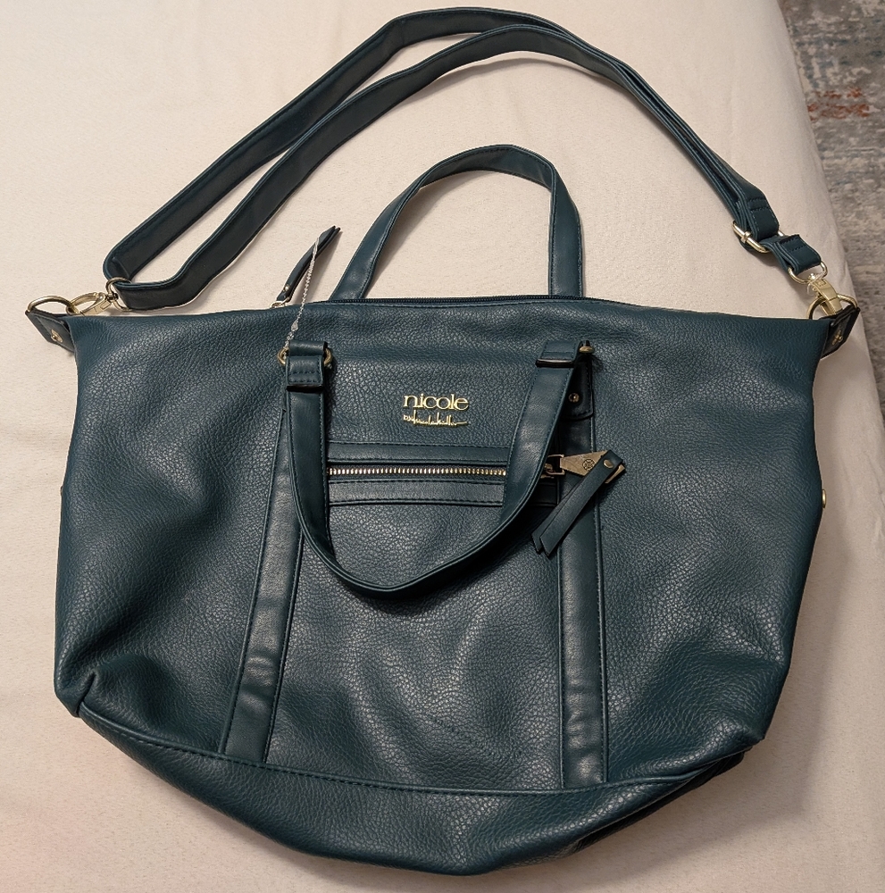 Nicole Miller Deep Teal Tote Bag